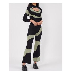 Another Girl Cropped Cutout Sweater